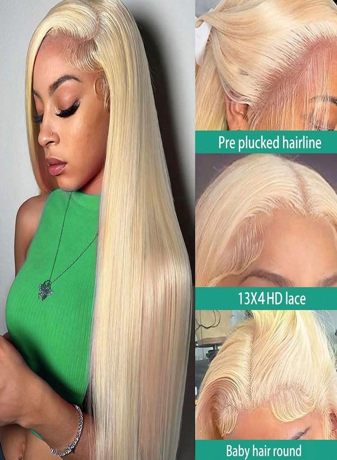 Sweetie 14 Inch 613 13x4 Lace Front Wig Human Hair 150% Density 12A Blonde Wig Human Hair Straight Lace Front Wigs Human Hair for Women HD Lace Glueless Wigs Human Hair Pre Plucked - Image 2