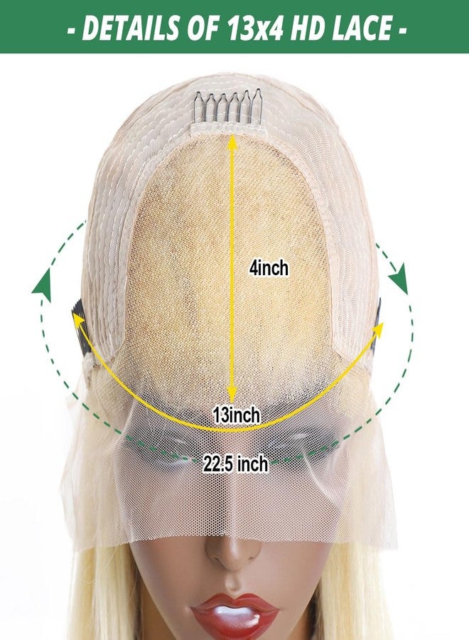 Sweetie 14 Inch 613 13x4 Lace Front Wig Human Hair 150% Density 12A Blonde Wig Human Hair Straight Lace Front Wigs Human Hair for Women HD Lace Glueless Wigs Human Hair Pre Plucked - Image 4