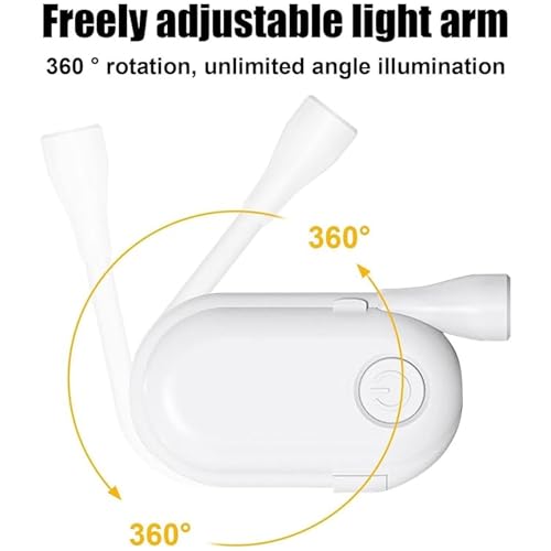 XERGY Plastic USB Rechargeable Book Light for Reading in Bed with Eye Caring 3 Color Temperatures,Stepless Dimming Brightness, Lightweight LED Clip On Book Lights for Book Lovers, White - Image 5