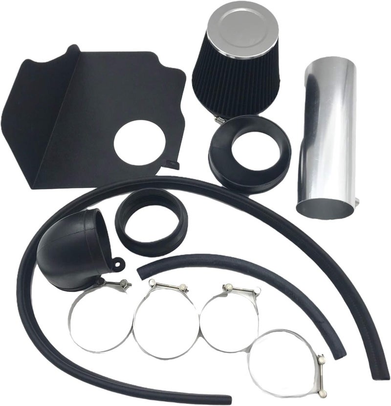 MOOSUN Intake Pipe Perfit Formance Cold Air Intake Kit with Filter 2005-2010 Fit for Dodge/Chrysler (Challenger, Charger, 300) 5.7L 6.1L V8 (Silver Tube & Black Filter) - Image 3