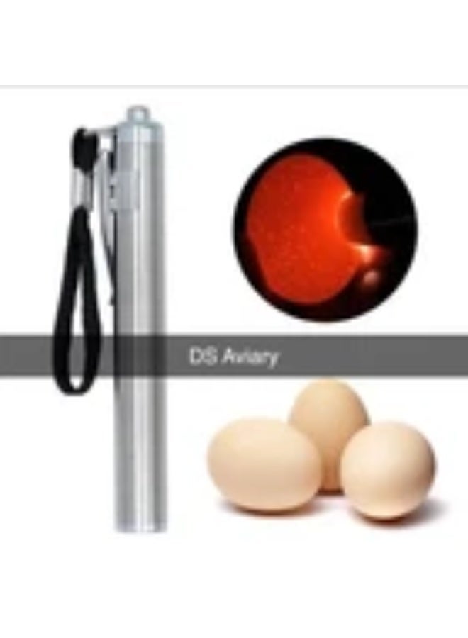 جهاز فحص البيض LED الاحترافي، كاشف أجنة الدواجن عالي الدقة، أداة اختبار إضاءة باردة محمولة (فضي) - Image 3