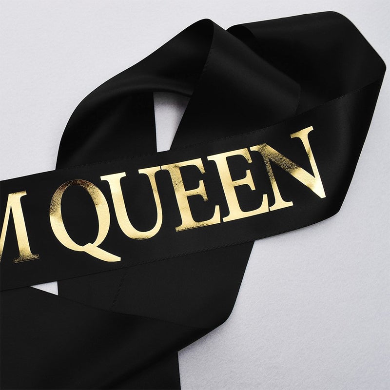 TTCOROCK "Prom King" and "Prom Queen" Sashes - Graduation Party School Party Accessories, Black with Gold Print - Image 3