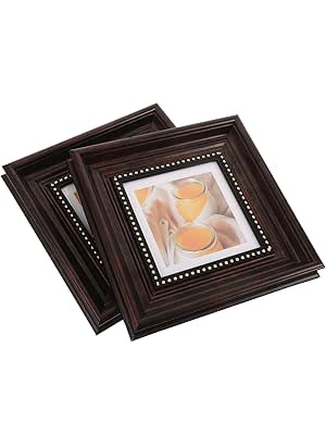 Rustic Resin Picture Frame 5 Inch Square Vintage Wall Mounted And Tabletop Photo Frame Set Of 2 - Image 1