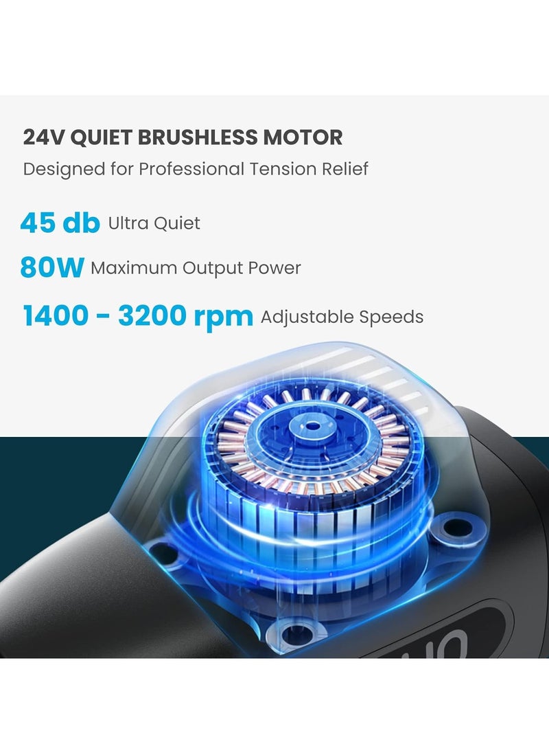 RENPHO - Percussion Massage Gun, Professional Powerful Quiet Deep Tissue Massager, 20 Speeds, Electric Massage Gun With Case, 6 Massage Heads - Image 1
