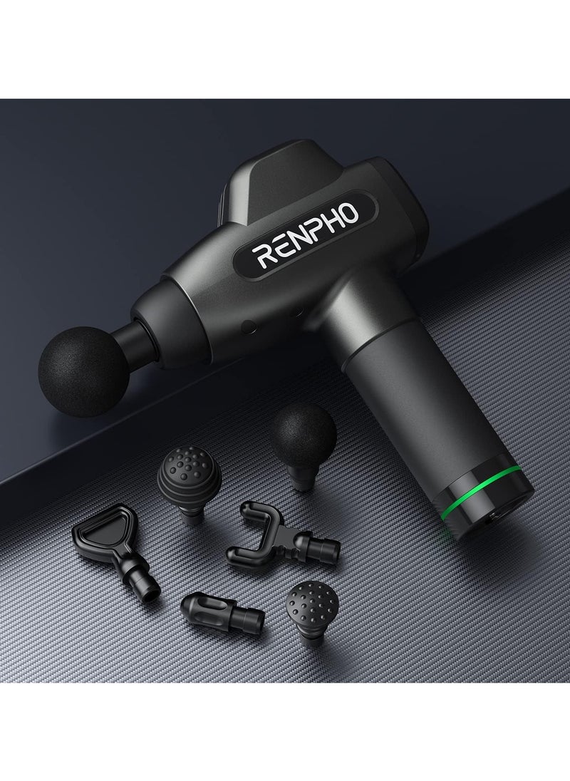 RENPHO - Percussion Massage Gun, Professional Powerful Quiet Deep Tissue Massager, 20 Speeds, Electric Massage Gun With Case, 6 Massage Heads - Image 1