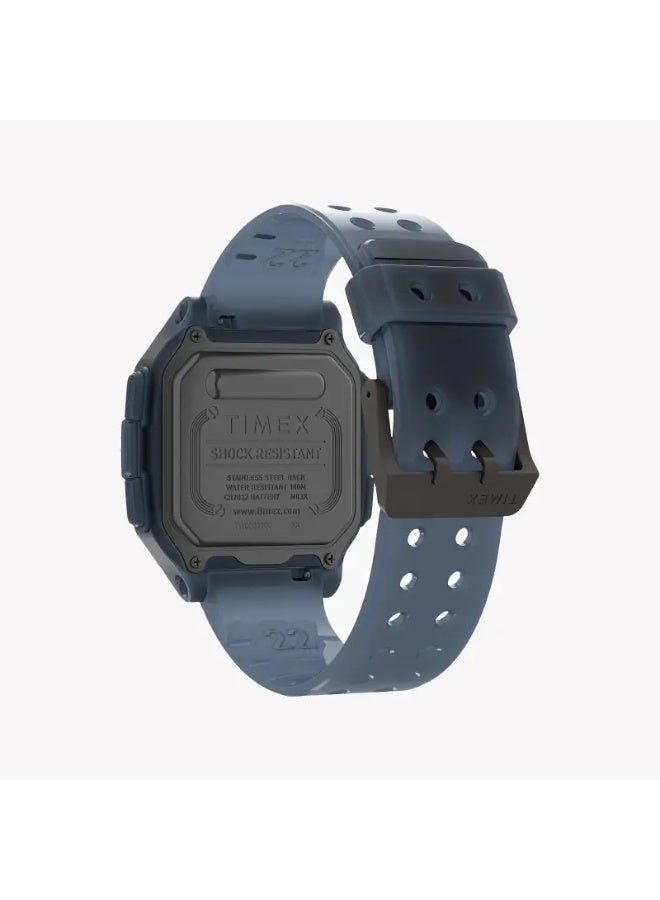 TIMEX Digital Command Urban TW2U56500  Men's Blue Silicone & Resin 47mm Watch - Image 4