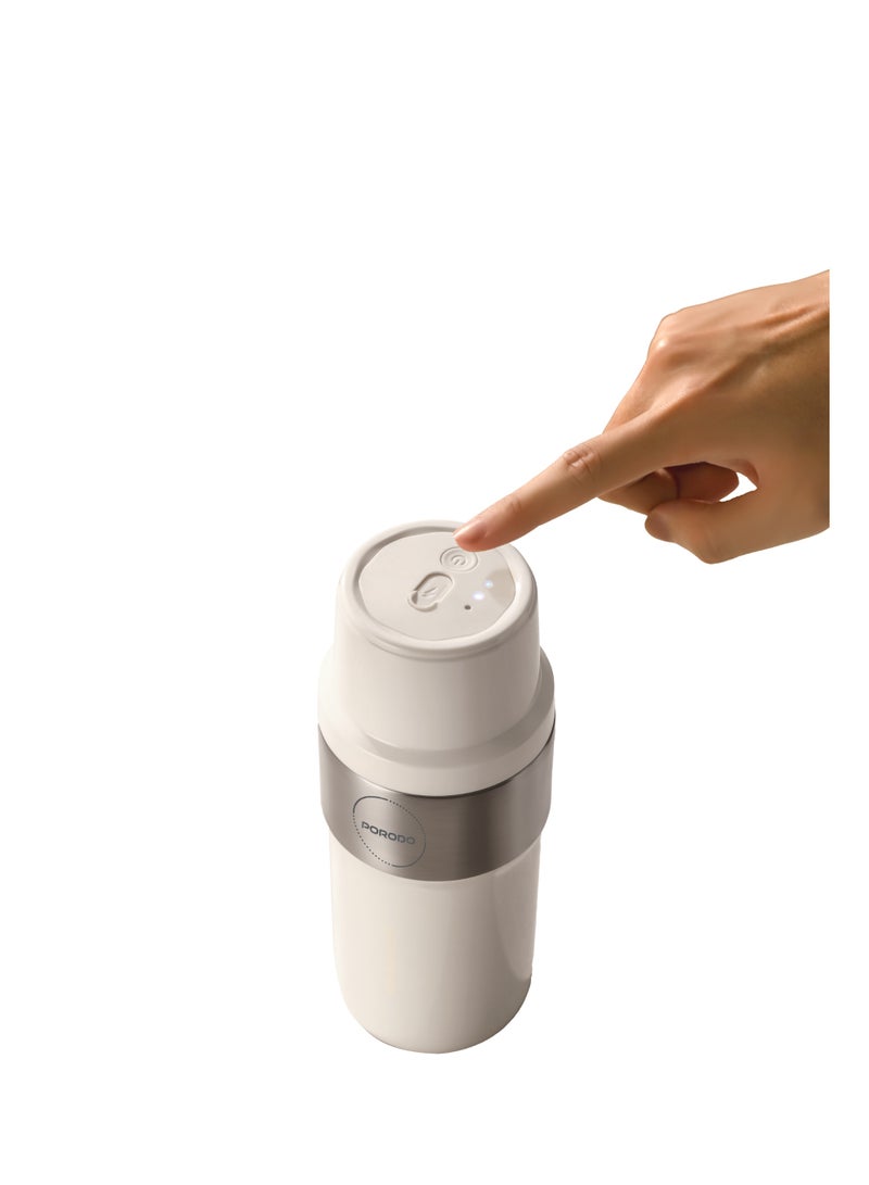 porodo Vacuum-insulated stainless blender cup / High-Speed Motor /Powerful Ice Crusher / Type-C port -White - Image 5