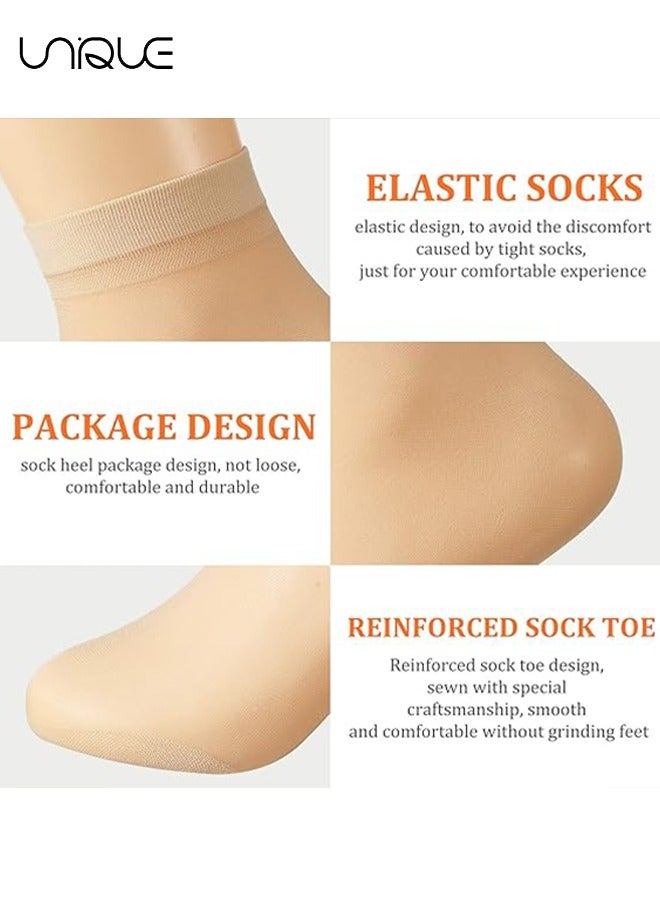 يونيك 20 زوجا من الجوارب النسائية العالية الجوارب المضادة للخطاف غير المرئية الممتصة للعرق القابلة للتنفس - Image 4