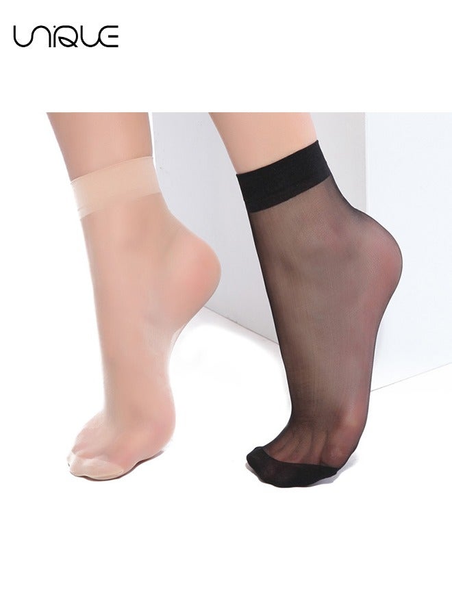 يونيك 20 زوجا من الجوارب النسائية العالية الجوارب المضادة للخطاف غير المرئية الممتصة للعرق القابلة للتنفس - Image 2