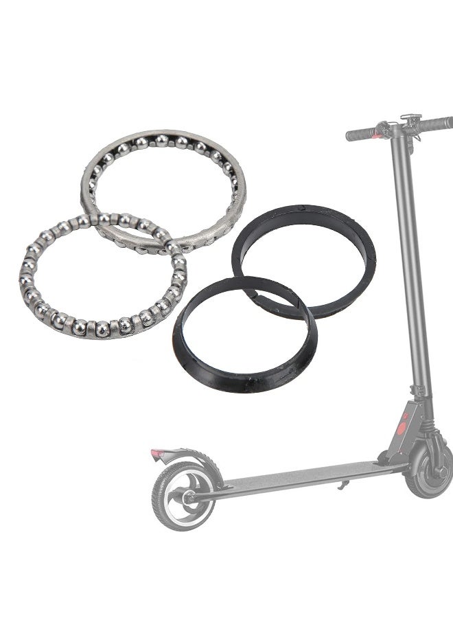 Dilwe محمل كروي للتوجيه، فولاذي 37 مم / 1.5 بوصة محمل كروي لتوجيه سكوتر كهربائي مع غسالة - Image 3