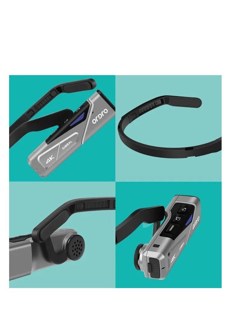 ORDRO - Ordro EP7 FPV Mini Head Wearable 4K Camera with Gimbal Stabilizer and Remote Controller - Image 1