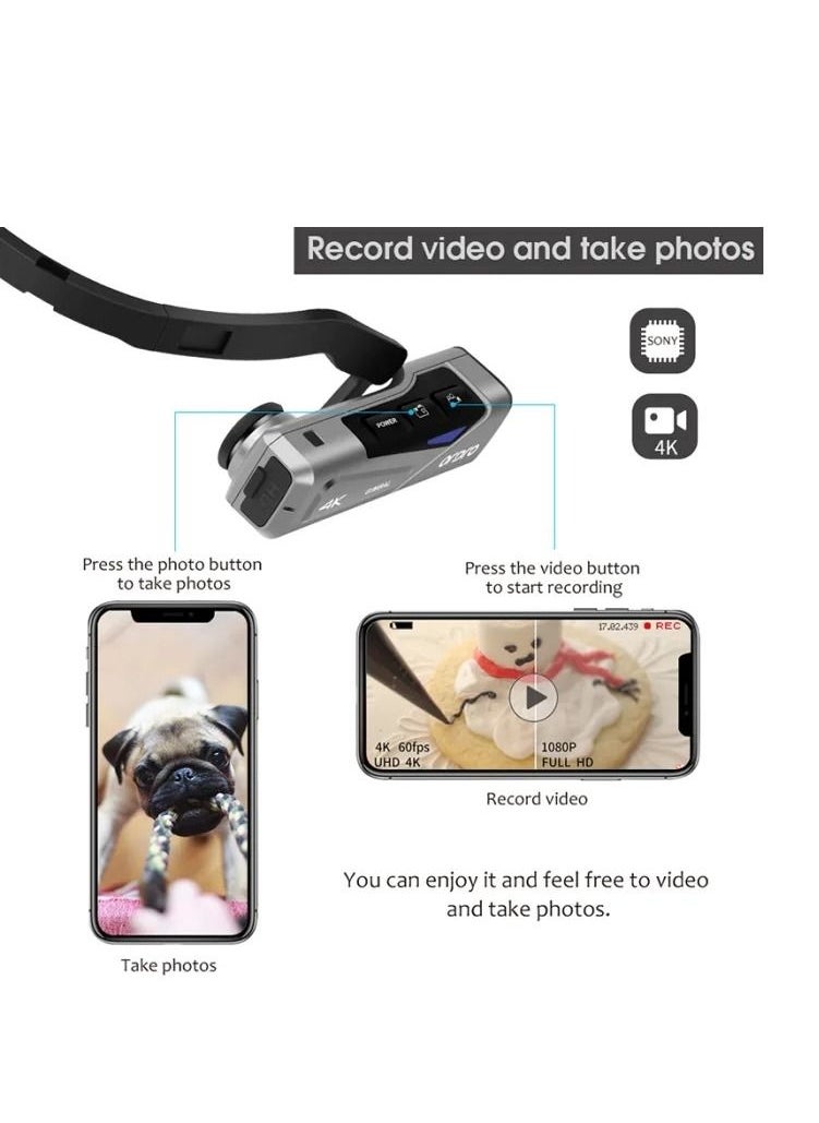 ORDRO - Ordro EP7 FPV Mini Head Wearable 4K Camera with Gimbal Stabilizer and Remote Controller - Image 1