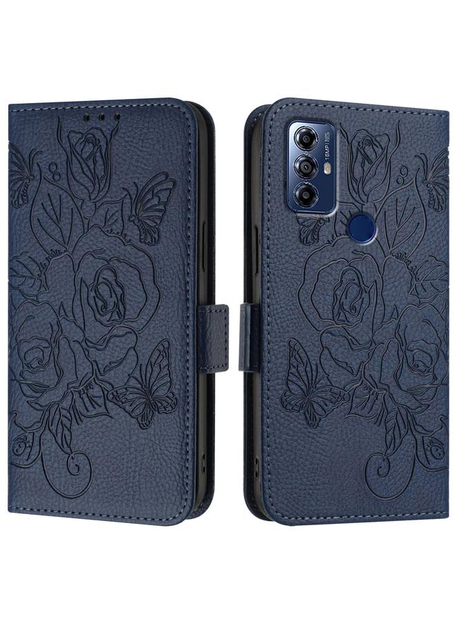 S-TOP Case For Motorola Moto G Pure 2021 / G Play 2023 Embossed Rose RFID Anti-theft Leather Phone Case - Image 2