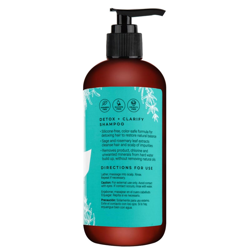 cibu Detox + Clarify Shampoo 30007 Cleanses & Gently Removes Product Build Up, Chlorine, Hard Water Minerals | For All Hair Types & Color Treated | Revitalize Hair and Scalp | Refreshing Scent 11.83oz - Image 2