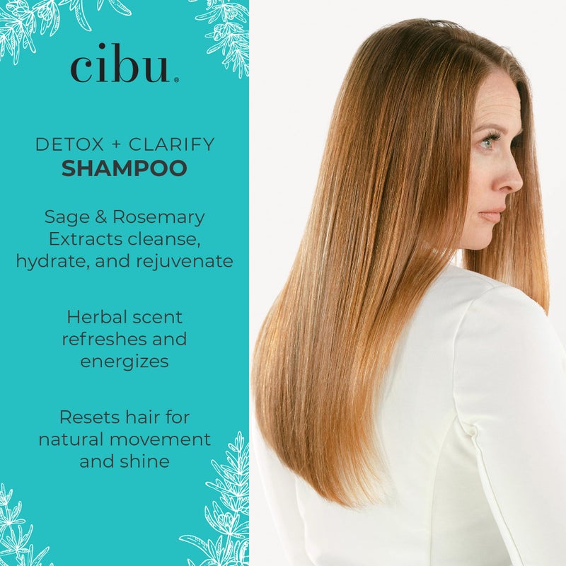 cibu Detox + Clarify Shampoo 30007 Cleanses & Gently Removes Product Build Up, Chlorine, Hard Water Minerals | For All Hair Types & Color Treated | Revitalize Hair and Scalp | Refreshing Scent 11.83oz - Image 4
