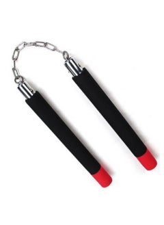 Martial Art Sticks Foam Training Sticks Bruce Lee Practice for Beginner Child 12inch Length Karate Kung Fu Pads Yellow Rope