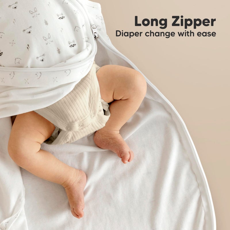 KeaBabies 2-Pack Organic Baby Sleep Sacks, 100% Cotton - Soft & Breathable 0.5TOG Baby Wearable Blanket, Toddler Sleeping Sack 6-18 months, Easy to Wear Transitional Swaddles for Newborns, Infants (Nordic, M) - Image 5