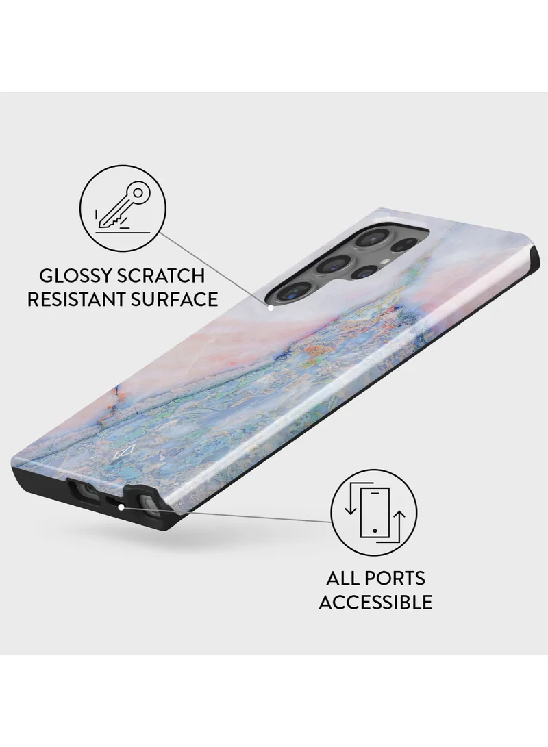 BURGA BURGA Phone Case Compatible with Samsung Galaxy S24 Ultra Mobile Phone Case Hybrid 2 Layer Hard Shell Silicone Protective Case Holo - Holographic Scratch Resistant Shockproof Cover