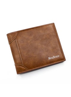 MenBense Men's Short Wallet Fashion Simple Pu Men's Wallet Wallet Wallet Coin Coin Card Bag  - Image 1