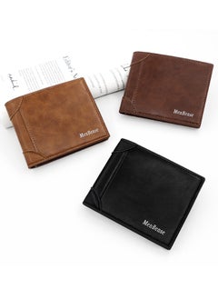 MenBense Men's Short Wallet Fashion Simple Pu Men's Wallet Wallet Wallet Coin Coin Card Bag  - Image 3