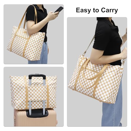 TANTO Laptop Tote Bag for Women 17 Inch, Teacher Bag with Compartments Canvas Computer Bag with 15 Pockets Work Tote Bag Travel Business Briefcase Office Handbag Bag with Shoulder Straps - Image 2