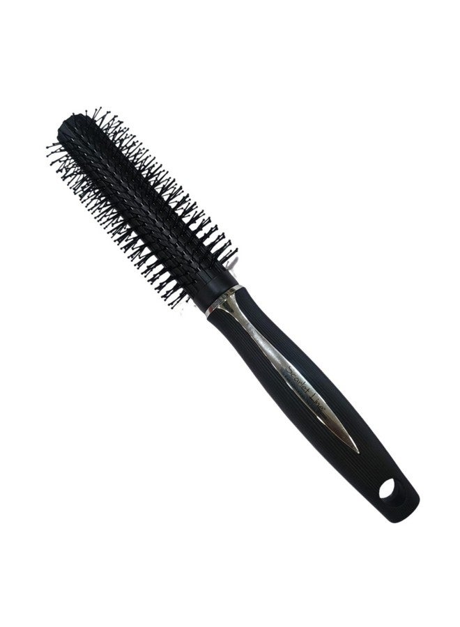 Scarlet Line Breeze Round Hair Brush With Strong & Flexible Boar Bristles Having Anti Static Ball Tips, For Adding Quick Curls, Waves & Volume In Hair, Ideal For Women & All Types