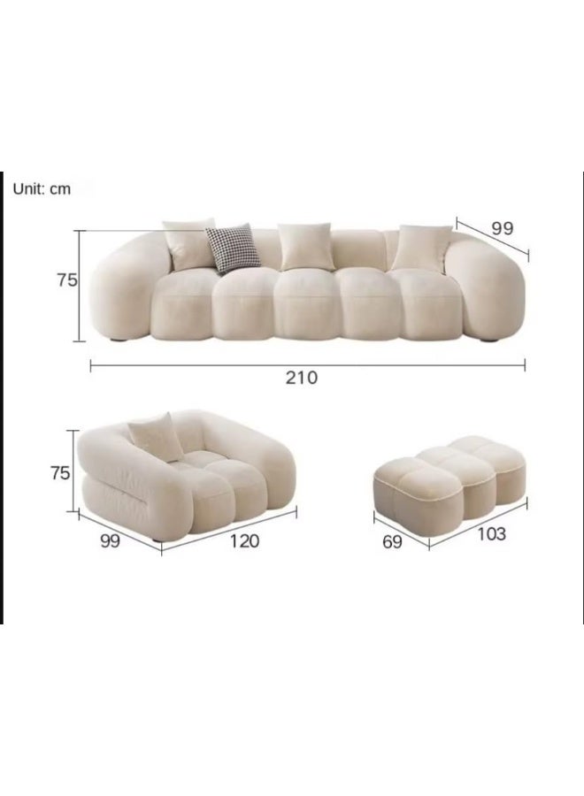 Poppins Home Modern Marshmallow Sofa: Stylish, Comfortable, and Unique Seating for Your Living Room Multiple Options available (3Seater Sofa)  - Image 2