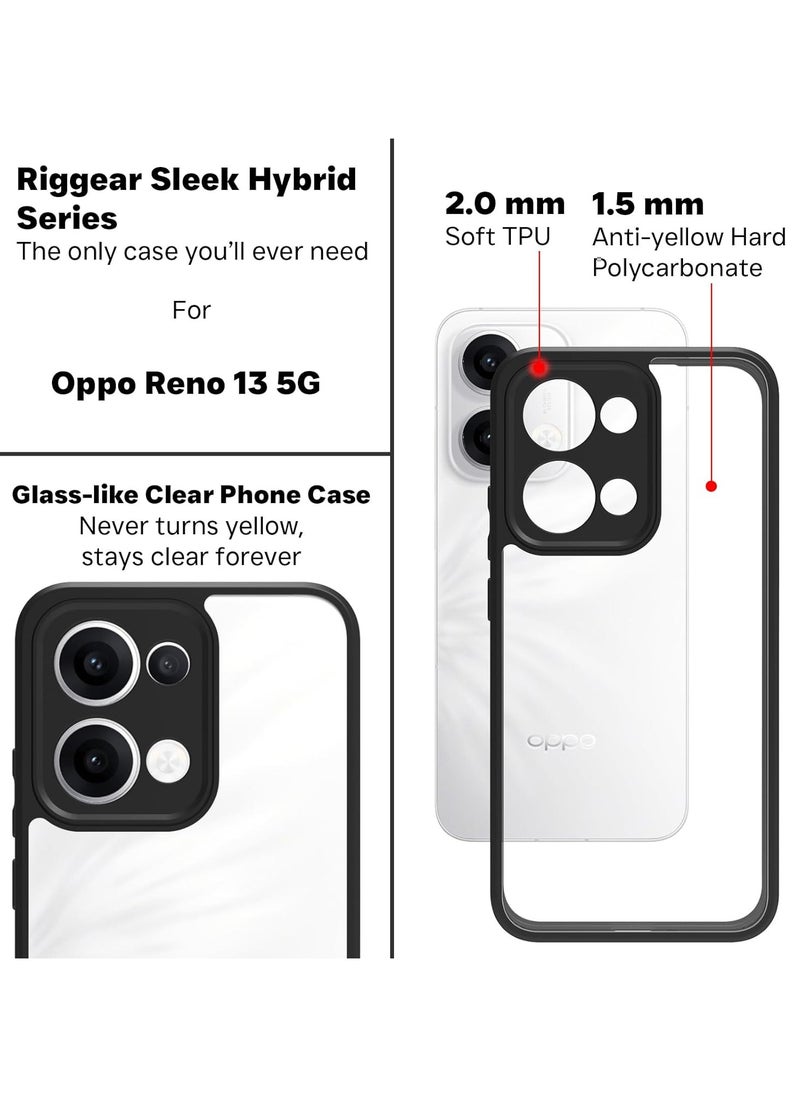 Generic Case Cover Shockproof Hard PC Back Soft TPU Frame Anti-yellowing Slim Protective Cover Compatible with Reno 13 5G (Clear)  - Image 5