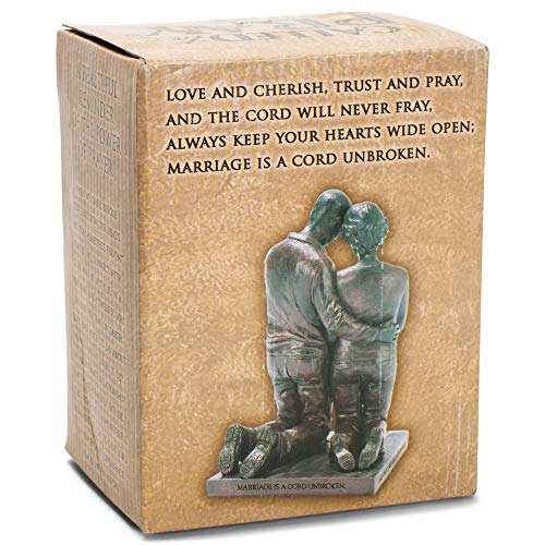 Dicksons Praying Husband and Wife 5 inch Grey Resin Stone Table Figurine - Image 3
