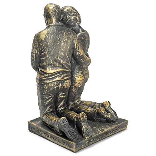Dicksons Praying Husband and Wife 5 inch Grey Resin Stone Table Figurine - Image 4