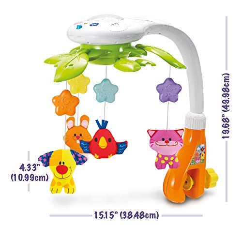 KiddoLab Baby Crib Mobile with Relaxing Music. Includes Ceiling Light Projector with Stars, Animals. Musical Crib Mobile with Timer. Nursery Toys for Babies Ages 0 & Older - Image 5