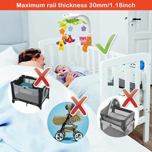 KiddoLab Baby Crib Mobile with Relaxing Music. Includes Ceiling Light Projector with Stars, Animals. Musical Crib Mobile with Timer. Nursery Toys for Babies Ages 0 & Older - Image 2