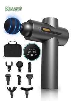 Necomi Massage Gun, Impact Electric Muscle Massager, Portable Handheld Body Deep Muscle Massager for Sore Muscles with 8 Interchangeable Massage Heads with Carrying Case 
