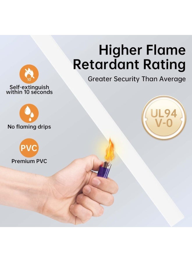 طقم غطاء الأسلاك طقم غطاء أسلاك أبيض، قناة غطاء أسلاك بطول 4 متر، نظام إخفاء الأسلاك القابل للطلاء مخفي أسلاك الأسلاك، أسلاك أسلاك أسلاك التلفزيون المثبتة على الحائط في المكتب المنزلي (4 م/30 × 15 م - Image 5