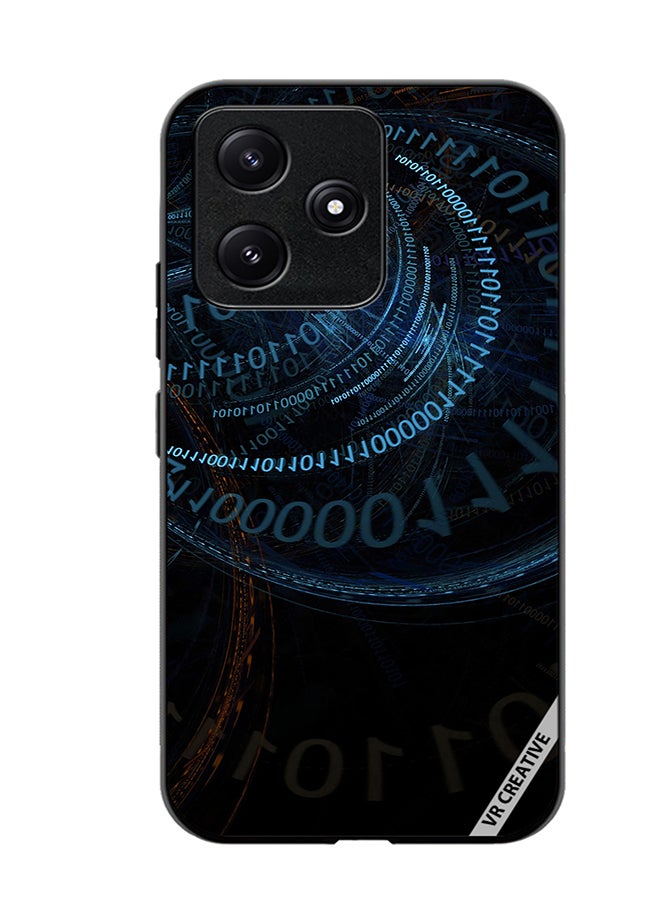 VR CREATIVE Protective Case Cover For Xiaomi Poco M6 Pro 5G Binary Code Abstract Design Multicolour - Image 1