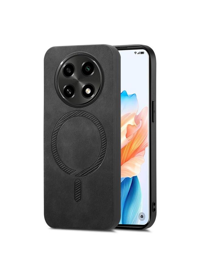 S-TOP Case For OPPO A2 Pro Retro Magsafe Magnetic PU Back Cover Phone Case - Image 1