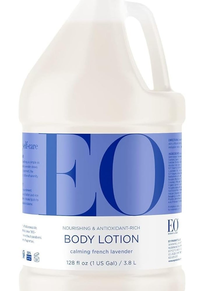 EO Body Lotion Refill - 1 Gallon of Calming French Lavender with Organic Plant-Based Ingredients - Image 1