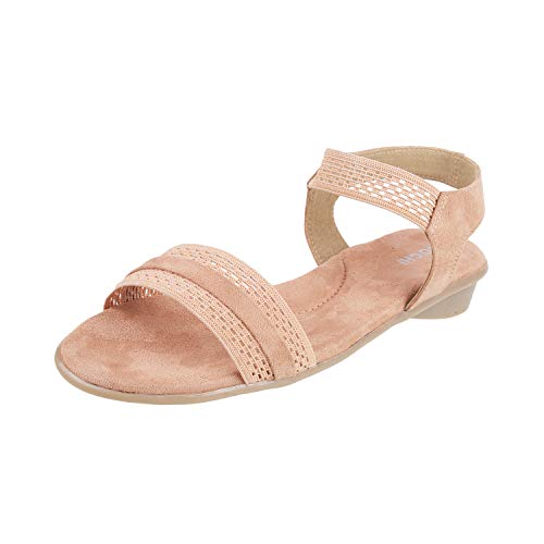 Mochi Womens Synthetic Peach Sandals (Size (3 UK (36 EU)) - Image 1