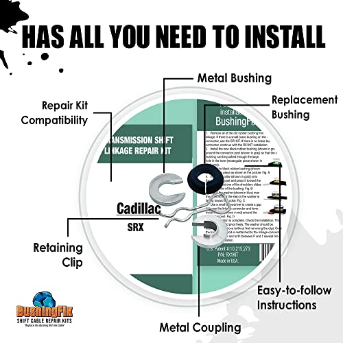 BushingFix.com BushingFix RX1Kit Transmission Shift Linkage Repair Kit, Automatic Transmission Shift Linkages Kit compatible with Select Caddy Models, Shift Linkage Bushing Replacement, Includes Installation Tools - Image 2