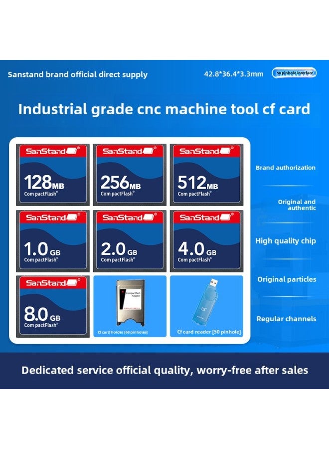 Direct Industrial Cf Memory Card 512MB 1g 2G Machine Tool Machining Center Special Cf Card Wholesale-Color: Own Brand White Label Distribution, Hiding Supply Chain Information-Capacity: Industrial Grade Special CF Card - Image 1