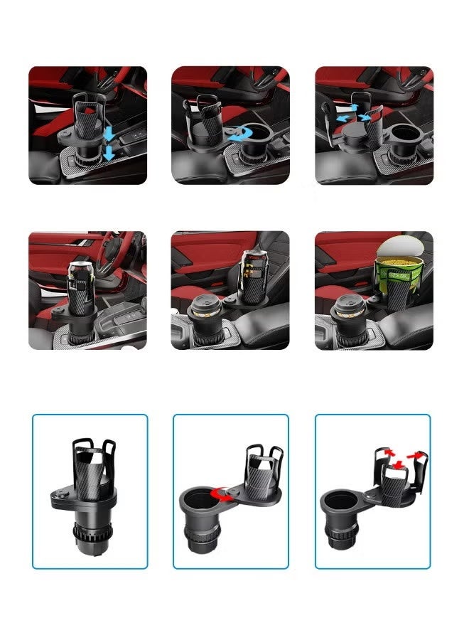 Classic Car Interior Accessories Upgraded Multi-Functional Rotating Car Cup Holder - Image 2