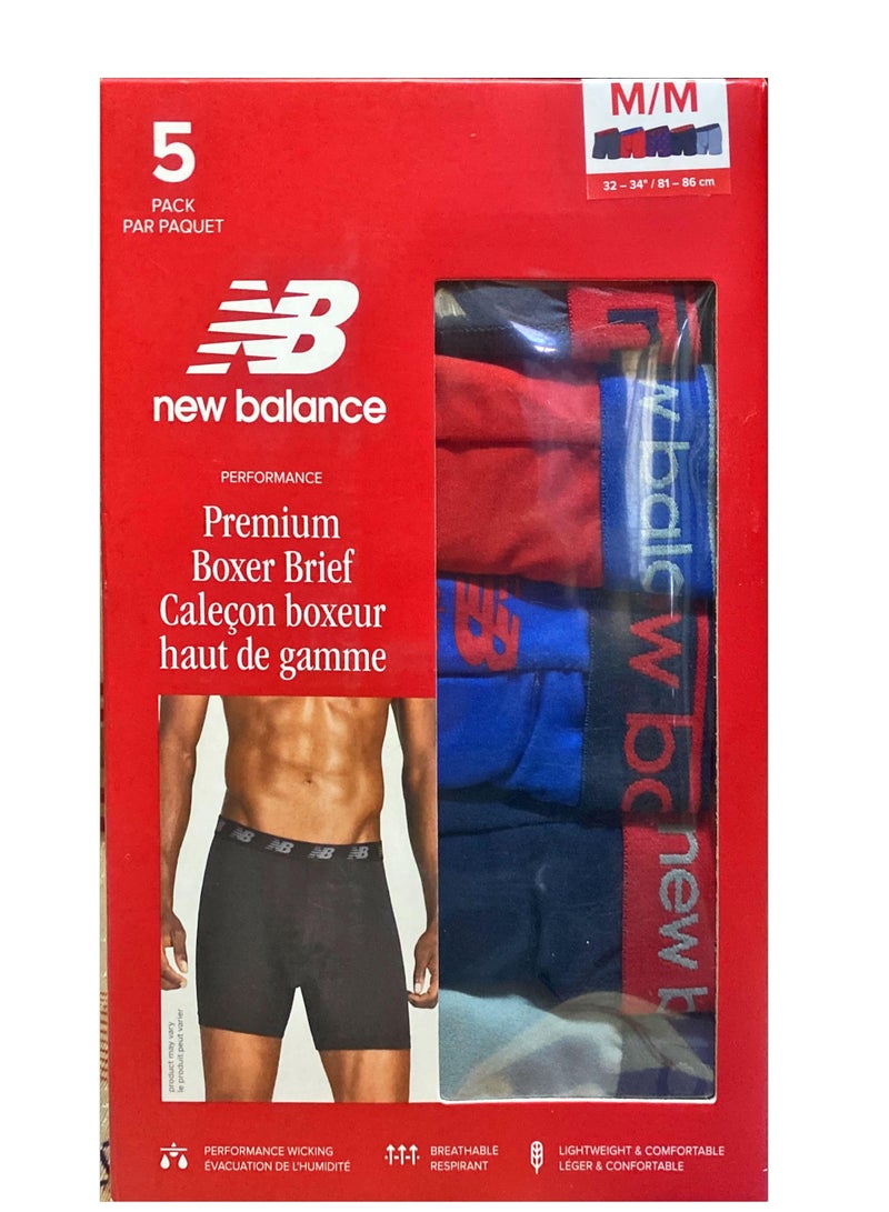 نيو بالانس بوكسر للأداء العالى من نيو بالانس -عبوة 5 قطع - Image 1