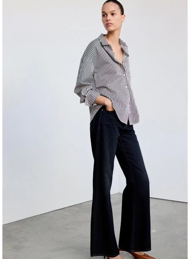 Mango Striped Straight Shirt