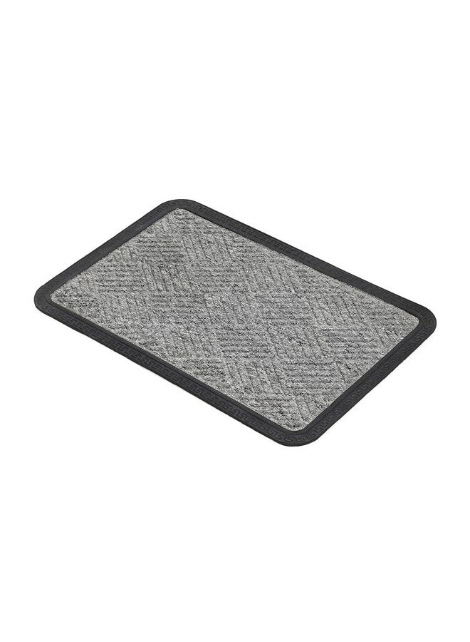 Status Contract Anti Slip Front Door Mat | (38 X 58 Cm) Living Room Rug for Entrance Doors | Rubber Floor Mats for Home | Essential Small Rugs (Gray), Rectangular - Image 3
