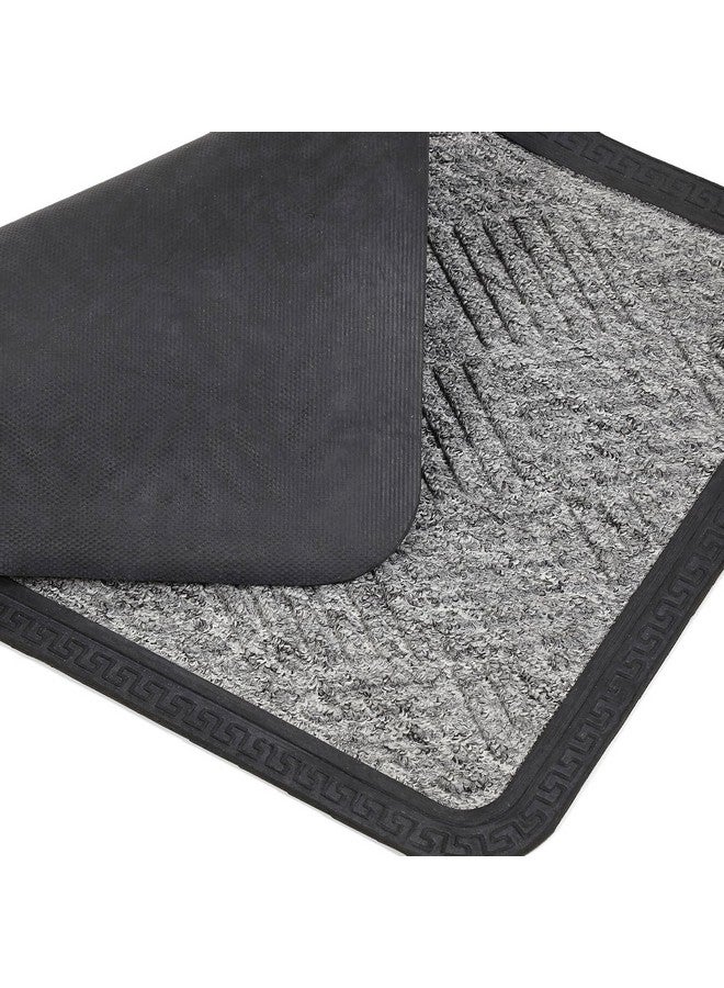 Status Contract Anti Slip Front Door Mat | (38 X 58 Cm) Living Room Rug for Entrance Doors | Rubber Floor Mats for Home | Essential Small Rugs (Gray), Rectangular - Image 5