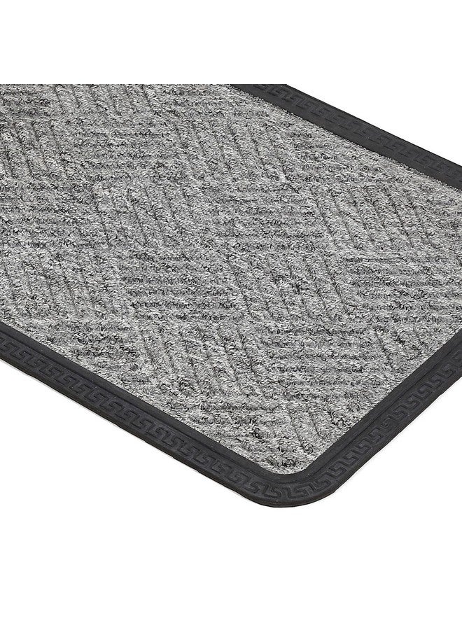 Status Contract Anti Slip Front Door Mat | (38 X 58 Cm) Living Room Rug for Entrance Doors | Rubber Floor Mats for Home | Essential Small Rugs (Gray), Rectangular - Image 4