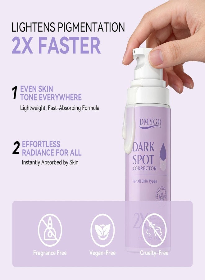 DMYGO Dark Spot Remover for Face and Body - Dark Spot Corrector Serum for Sun Spots, Age Spots, Brown Spot, Freckles & Melasma - Skin Care Repair Evens Skin Tone for All Skin Type 1.7 Fl Oz - Image 3