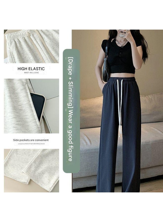 A.M Wide-leg pants for women in spring and autumn new straight casual sports sweatpants - Image 3