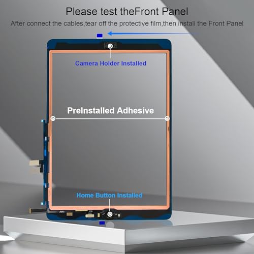 LMQ for iPad 7/8 (7th 8th Gen) Screen Replacement Digitizer 10.2"(A2197,A2198,A2200,A2270,A2428,A2429,A2430) for iPad 7/8 Screen Replacement Parts(NO LCD),+Home Button+Pre-Installed Black - Image 2