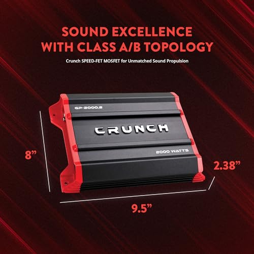 Crunch Ground Pounder GP-2000.2 2000 Watt 2 Channel Amplifier - Image 2